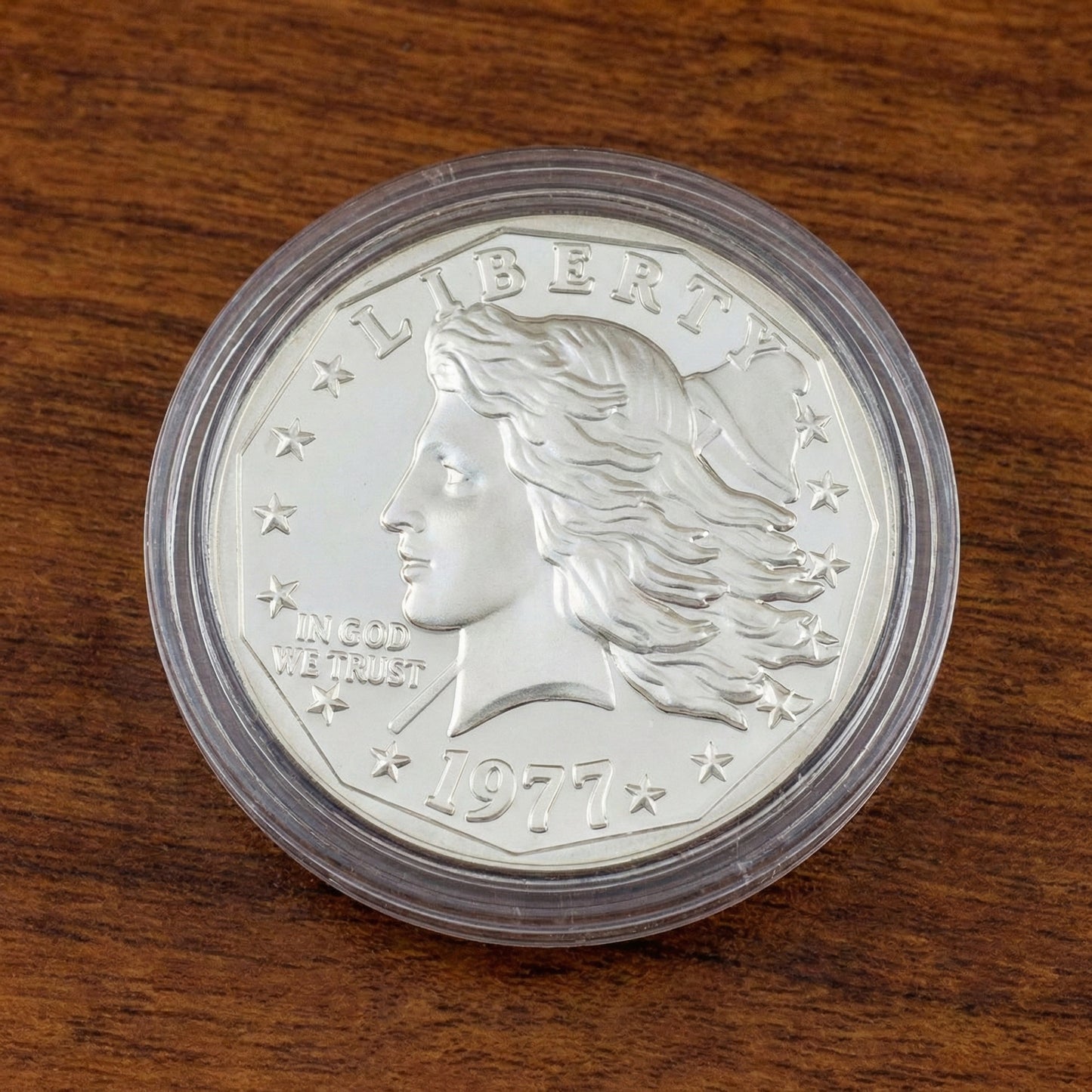 1977 Hair Flowing Coin