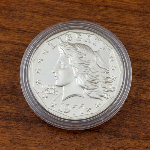 1977 Hair Flowing Coin