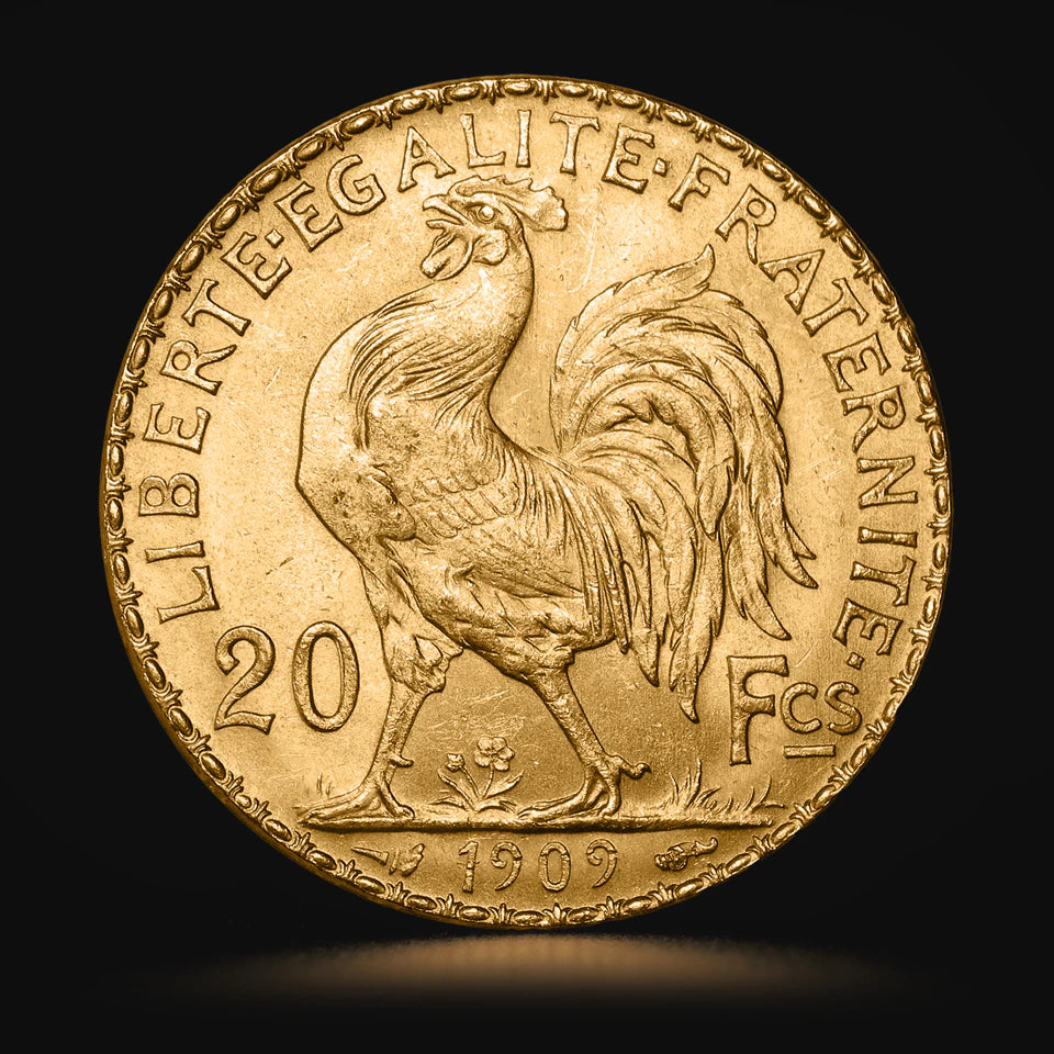 1914 France 20 Francs Marianne Rooster