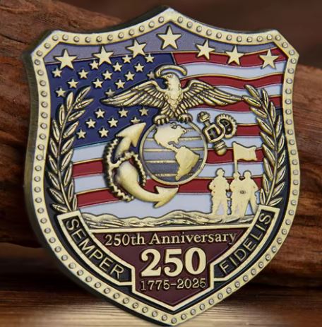 Shield Semper Fidelis 1775-2025 Coin