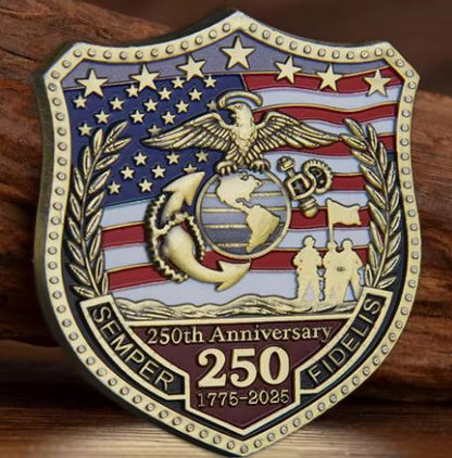 Shield Semper Fidelis 1775-2025 Coin